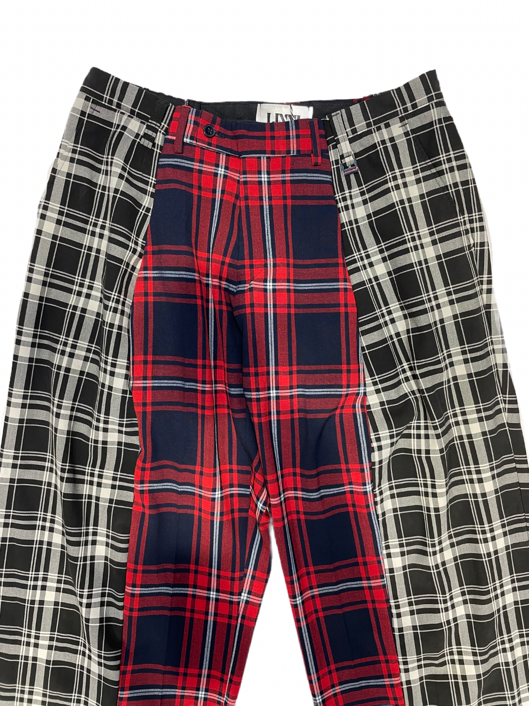 The Two-Tone Trousers in Red and Black Tartan