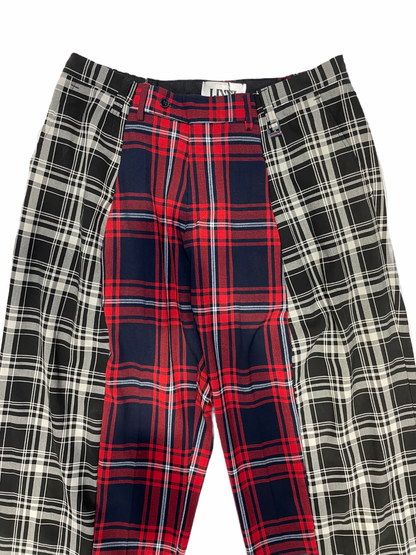 The Two-Tone Trousers in Red and Black Tartan