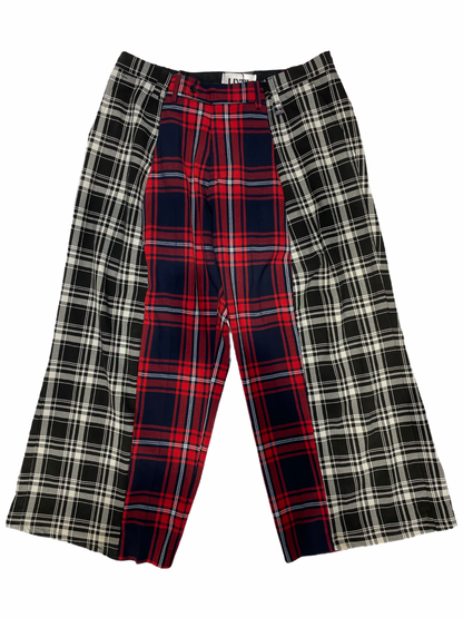 The Two-Tone Trousers in Red and Black Tartan