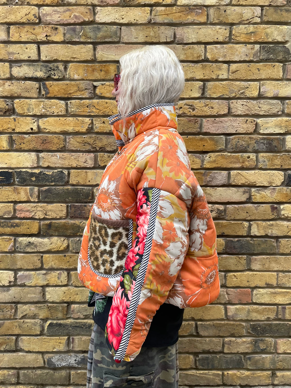 The Puffer Jacket in Orange and Leopard