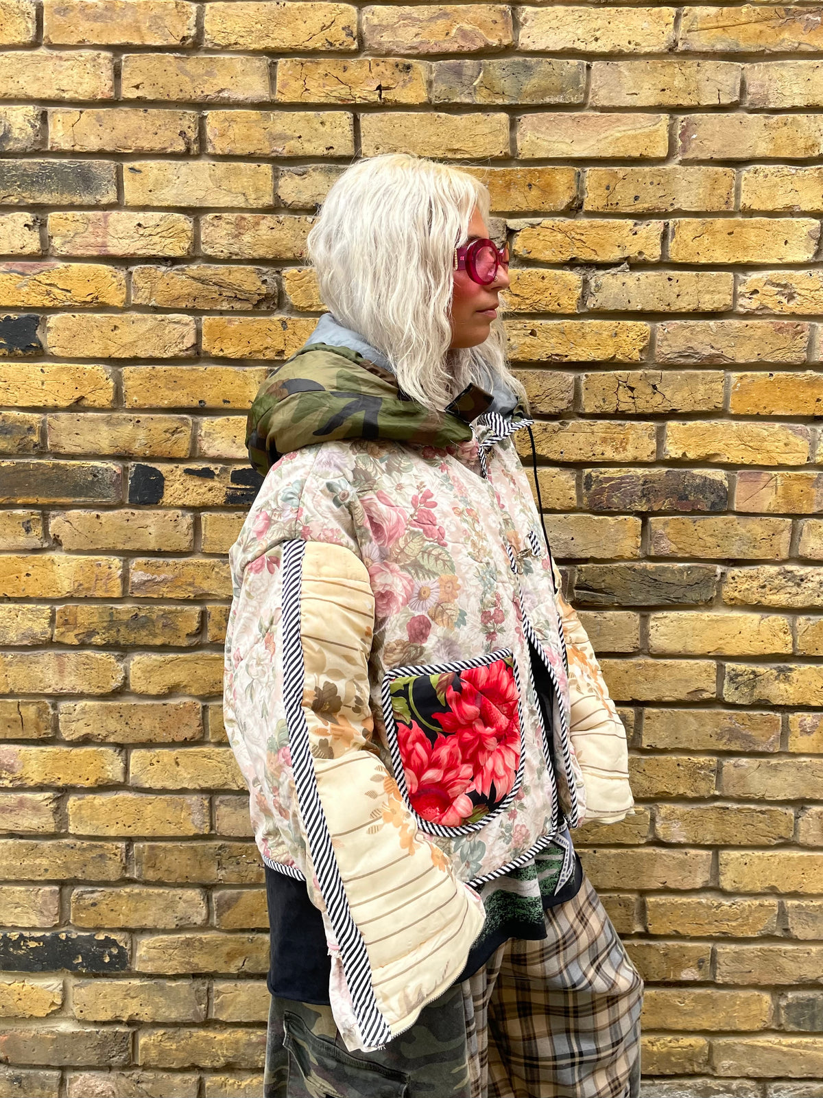 The Puffer Jacket in Cream and Camo