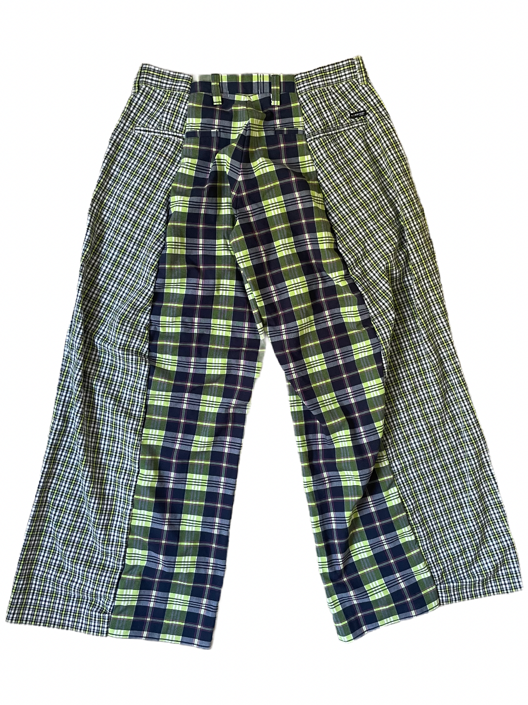 The Two-Tone Green and Blue Tartan Trousers