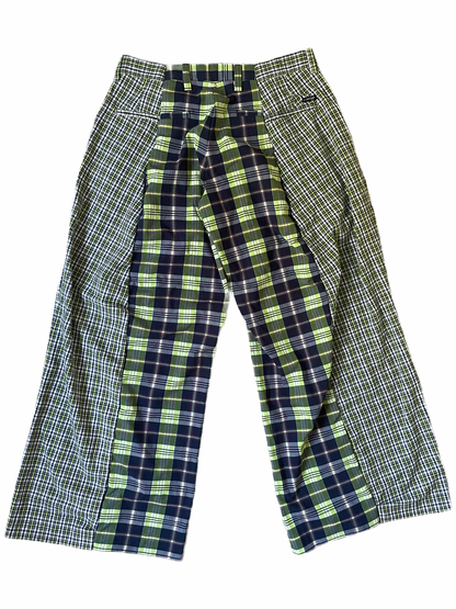 The Two-Tone Green and Blue Tartan Trousers