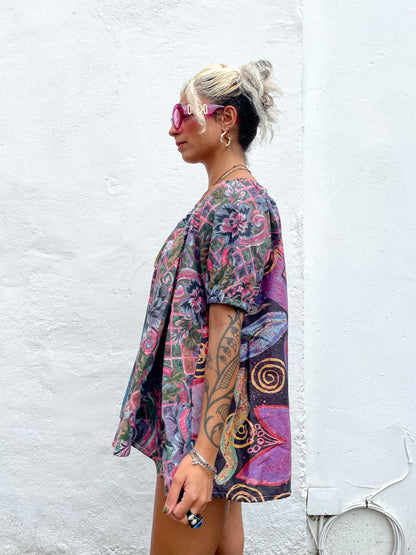 The Babydoll Dress in Mixed Purple and Pink