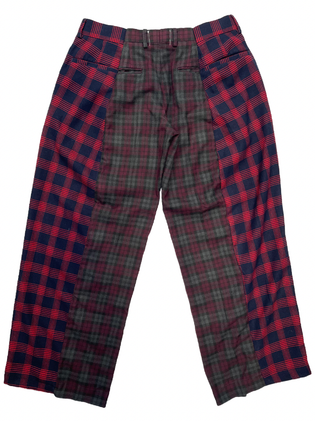 The Two-Tone Red and Navy Tartan Trousers