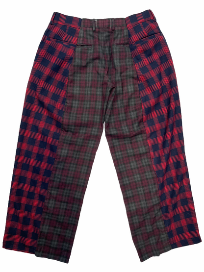 The Two-Tone Red and Navy Tartan Trousers
