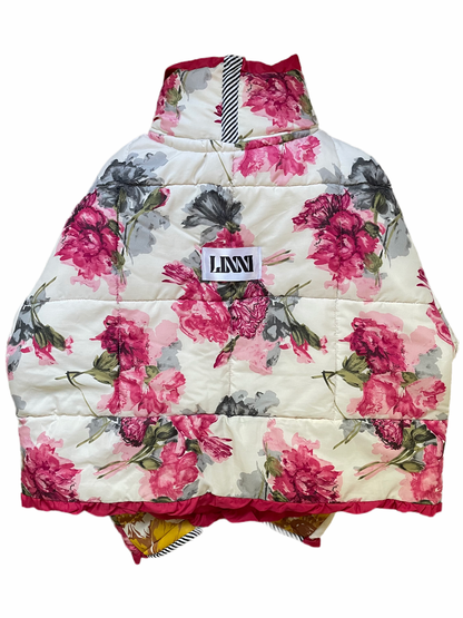 The Puffer Jacket in Pink and Yellow Florals