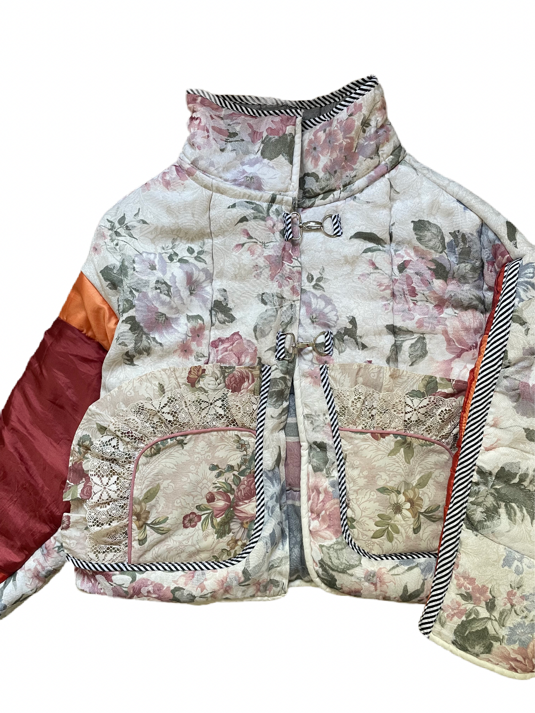 The Puffer Jacket in Pink and Yellow Florals