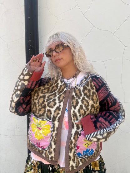 The Bomber Jacket in Leopard and Pink Florals