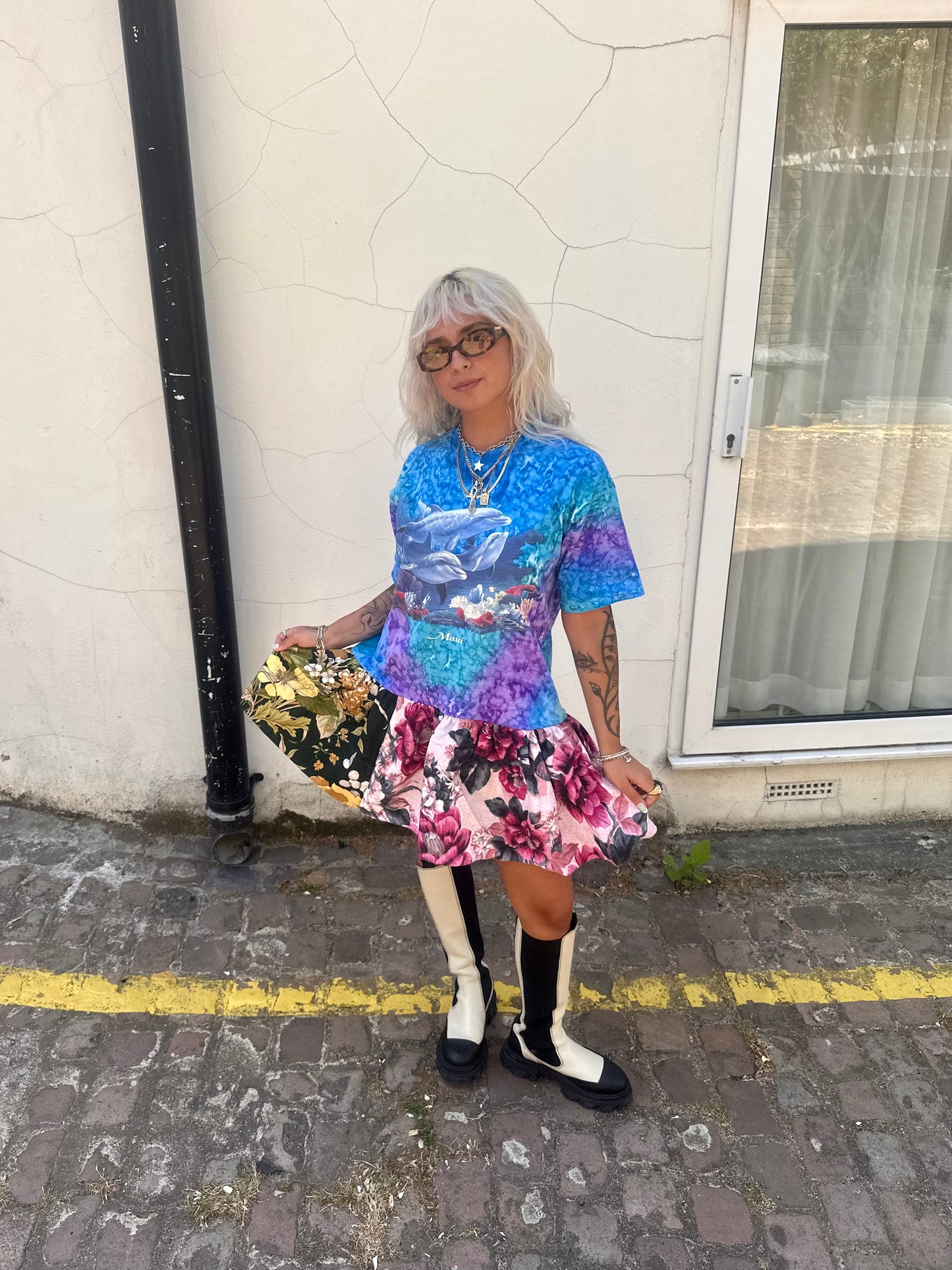The Courtney Vintage Dolphin T-shirt Dress