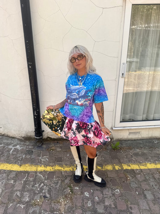 The Courtney Vintage Dolphin T-shirt Dress