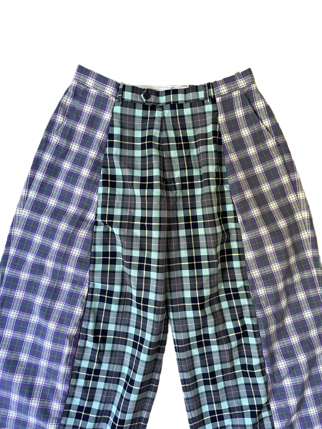 The Two-Tone Blue and Lilac Tartan Trousers