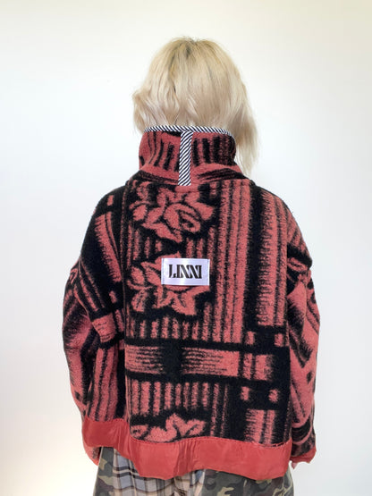 The Boxy Jacket in Red and Green Camo