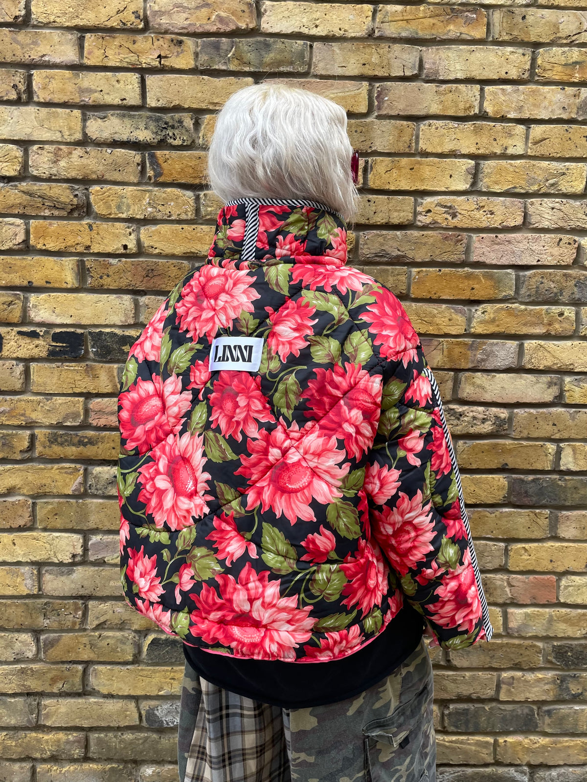 The Puffer Jacket in Pink and Orange Flowers