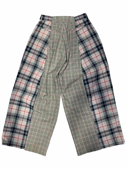 The Two-Tone Trousers in Grey and Pink Tartan