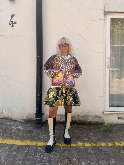 The Bomber Jacket in Leopard and Pink Florals