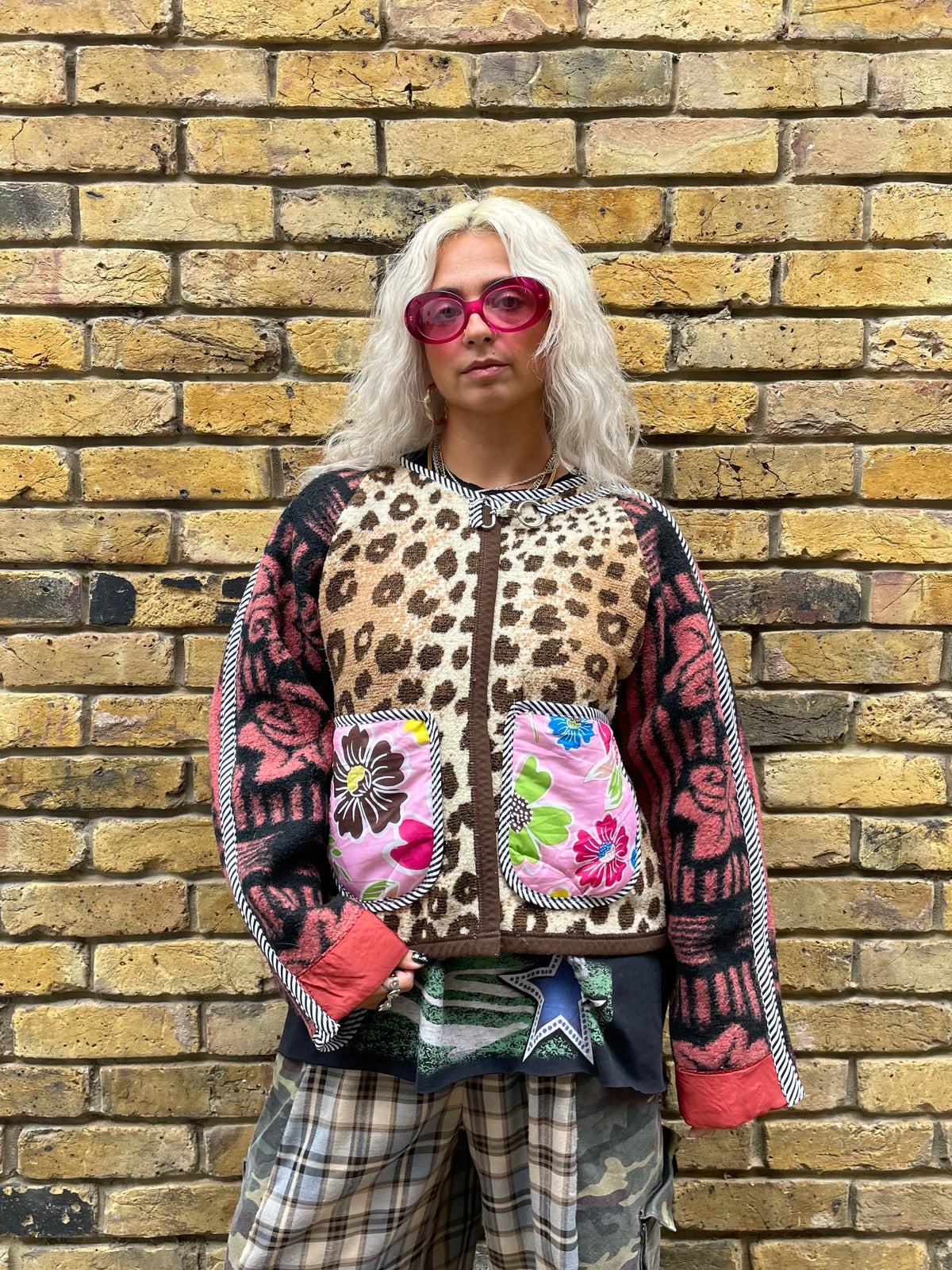 The Bomber Jacket in Leopard and Pink flowers