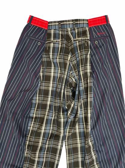 The Two-Tone Blue and Red Tartan Trousers