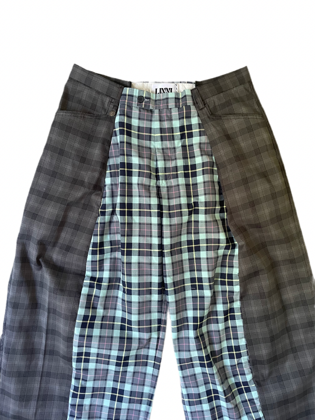The Two-Tone Blue and Grey Tartan Trousers