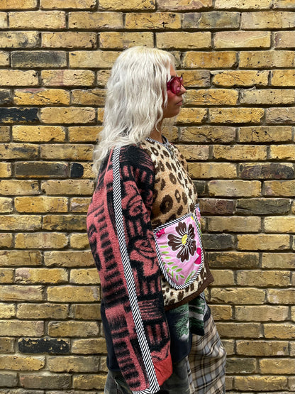 The Bomber Jacket in Leopard and Pink flowers