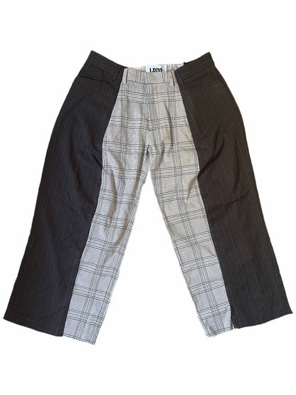 The Two-Tone Brown and Cream Tartan Trousers