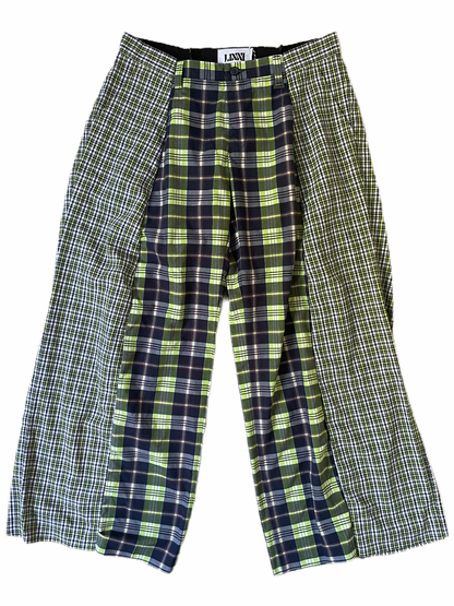 The Two-Tone Green and Blue Tartan Trousers