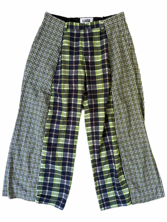 The Two-Tone Green and Blue Tartan Trousers
