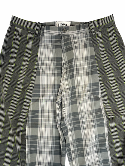 The Two-Tone Grey and Green Tartan Trousers