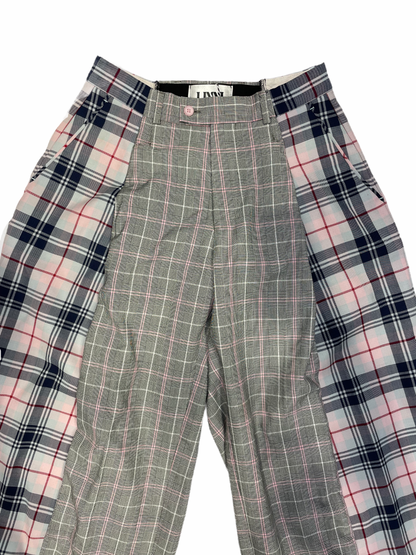 The Two-Tone Trousers in Grey and Pink Tartan