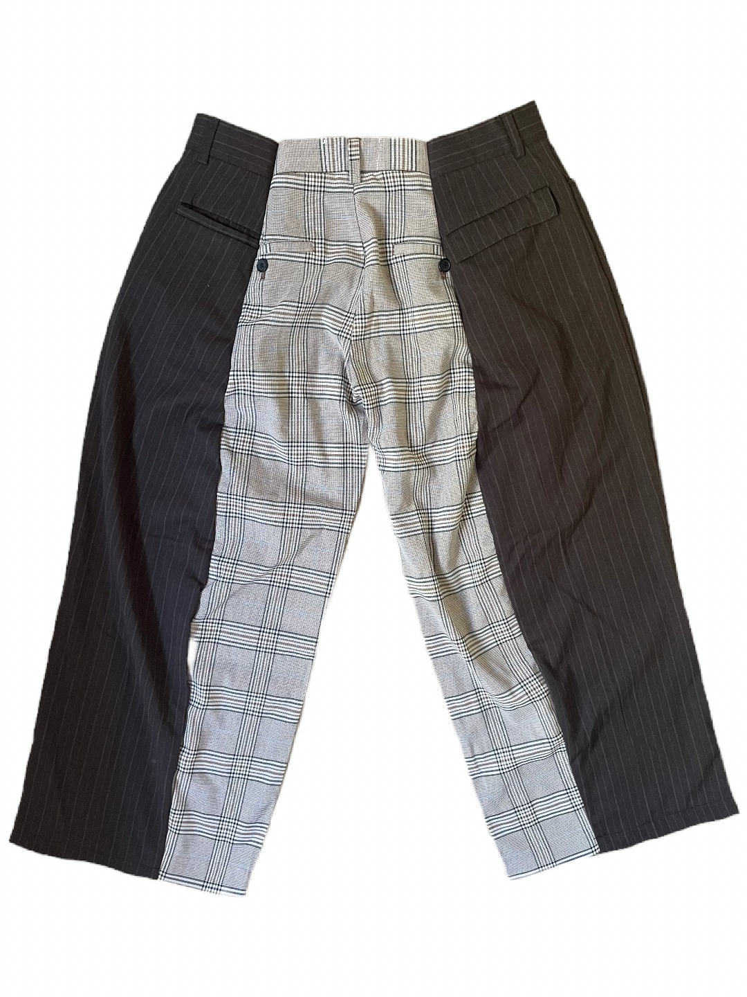 The Two-Tone Brown and Cream Tartan Trousers