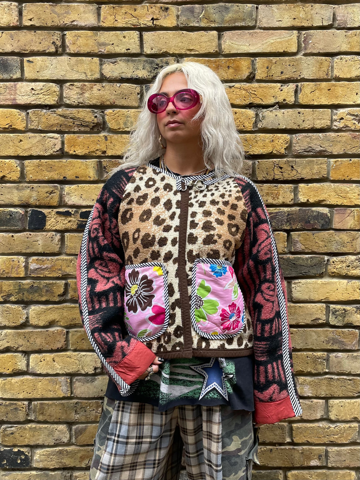 The Bomber Jacket in Leopard and Pink flowers