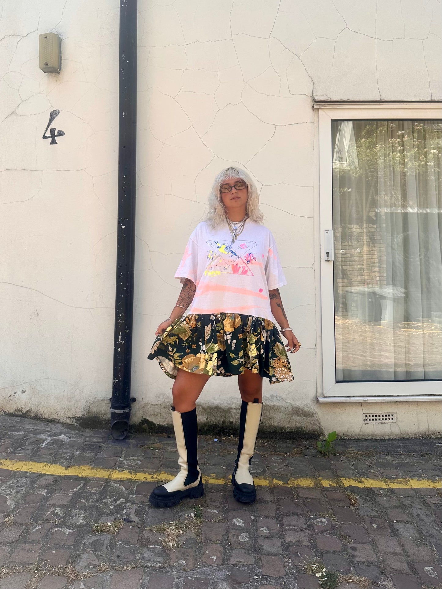 The Courtney Vintage Fishes T-shirt Dress