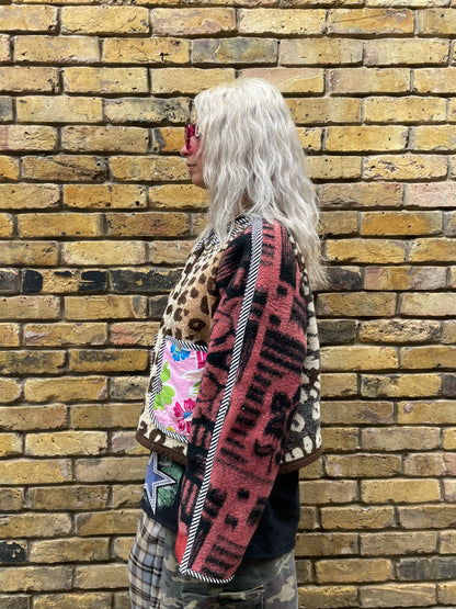 The Bomber Jacket in Leopard and Pink flowers