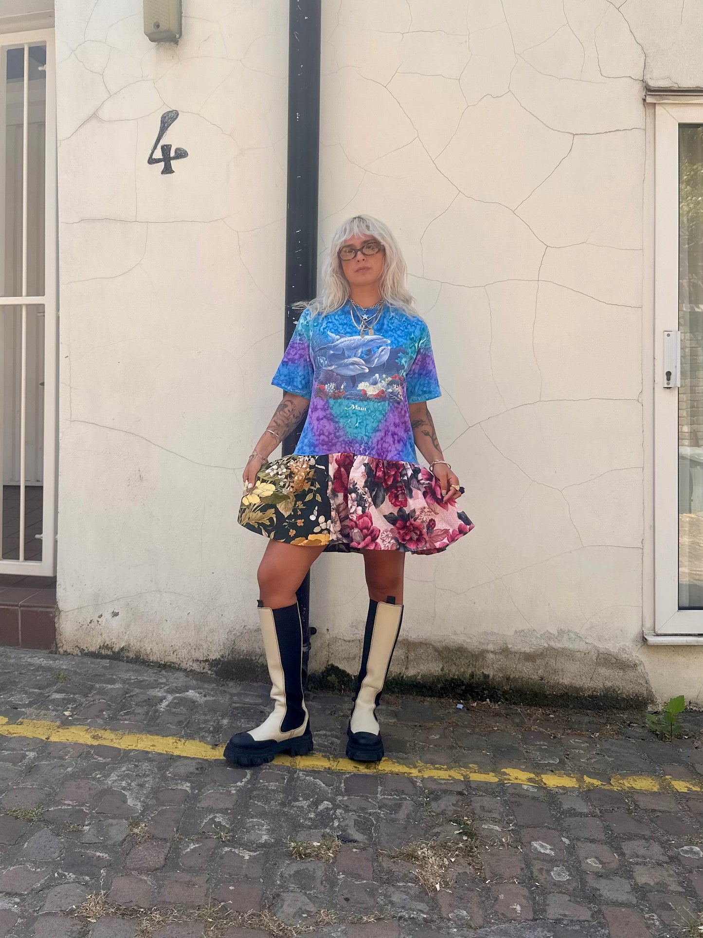The Courtney Vintage Dolphin T-shirt Dress