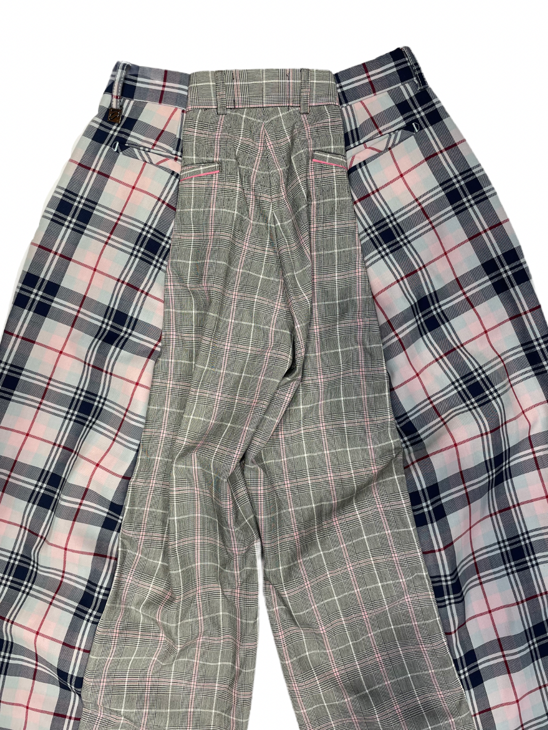 The Two-Tone Trousers in Grey and Pink Tartan