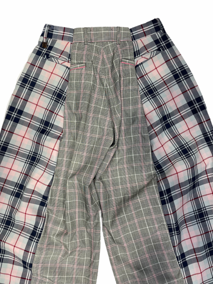 The Two-Tone Trousers in Grey and Pink Tartan