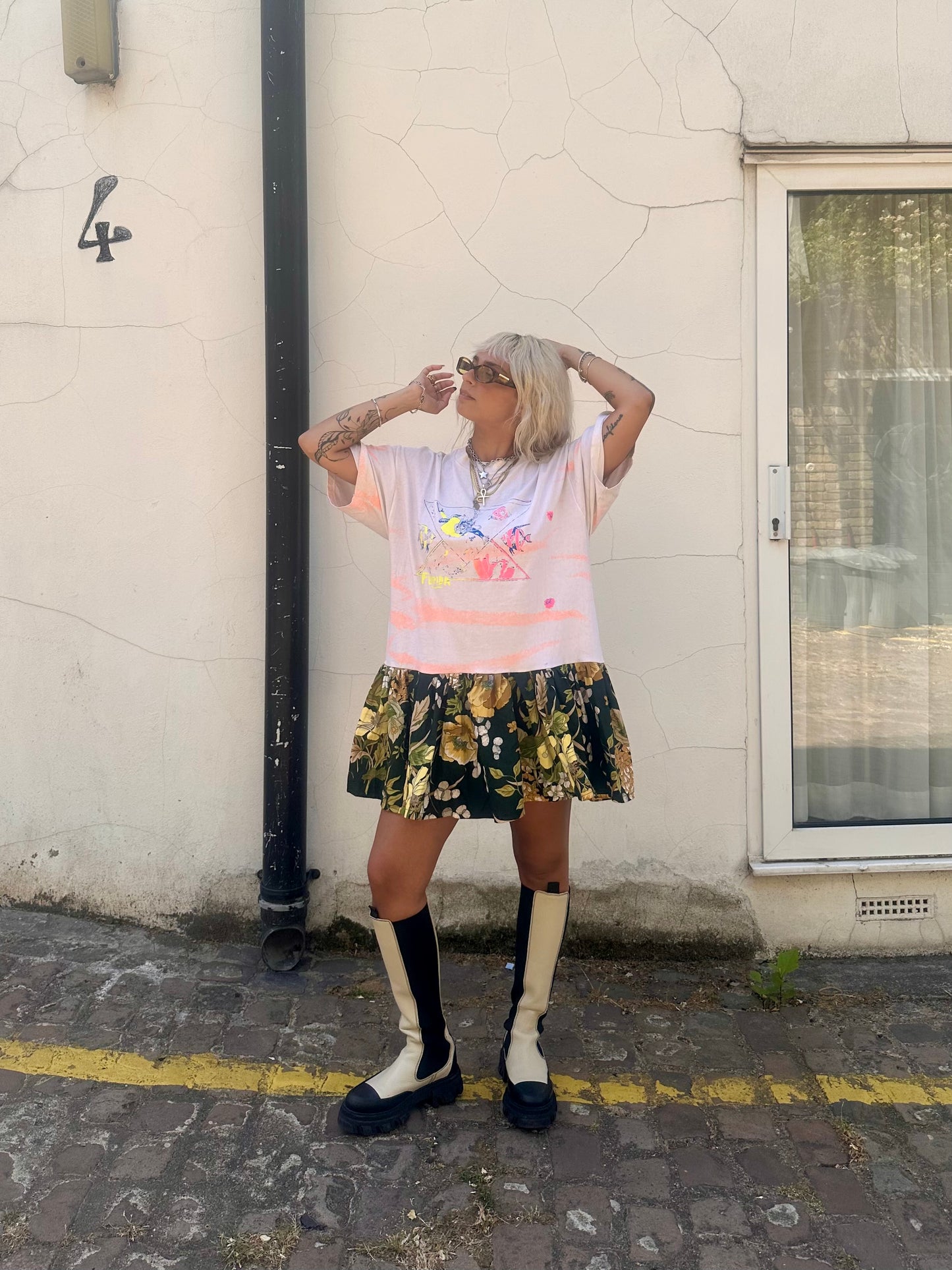 The Courtney Vintage Fishes T-shirt Dress