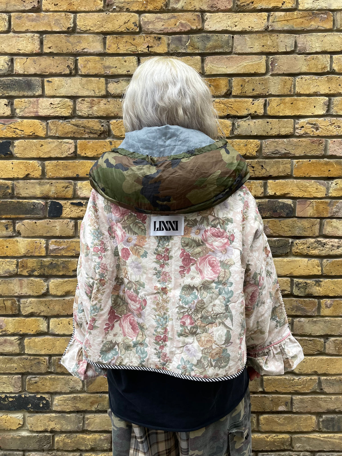 The Puffer Jacket in Cream and Camo