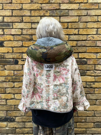The Puffer Jacket in Cream and Camo