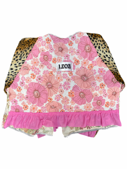 THE BOMBER CREAM AND PINK FLOWERS