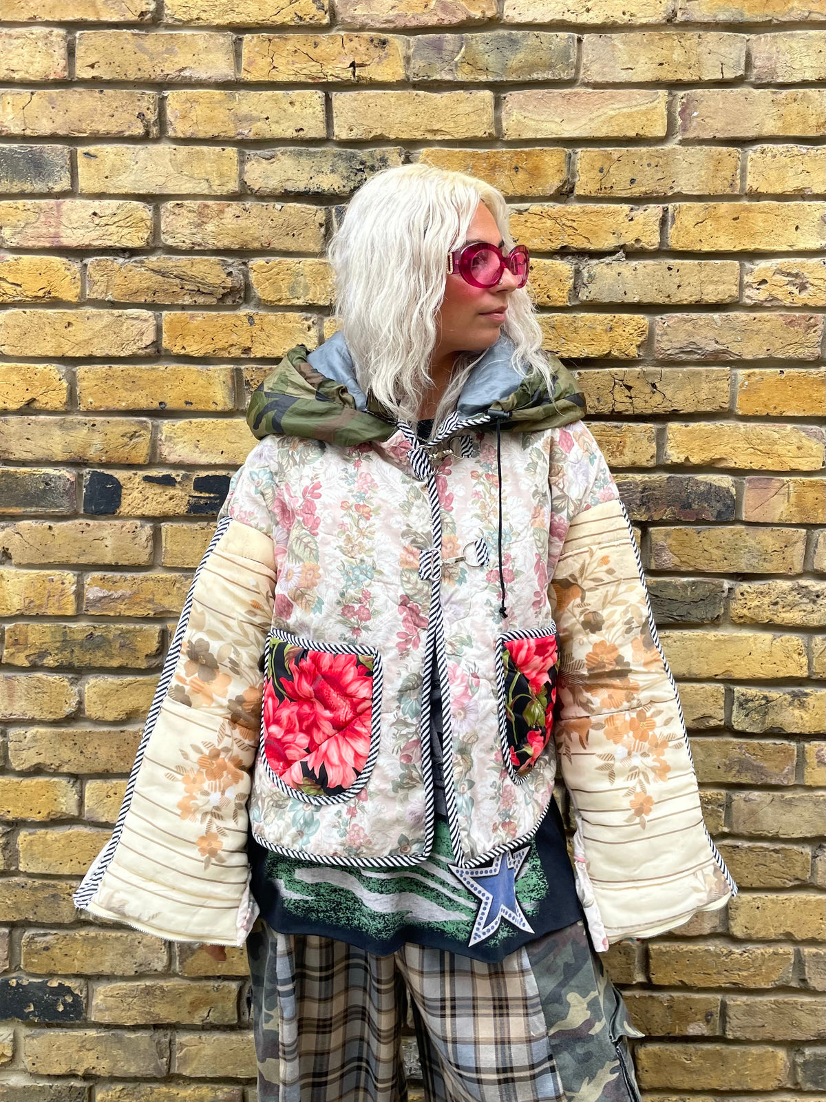 The Puffer Jacket in Cream and Camo