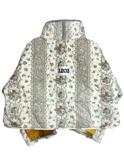 The Puffer Jacket with White and Yellow Ruffles