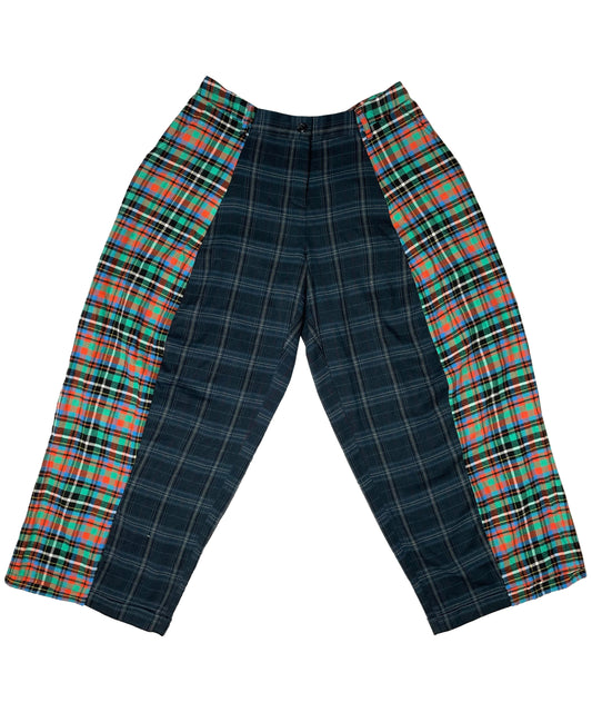 THE TWO TONE TARTAN BLUE TROUSERS