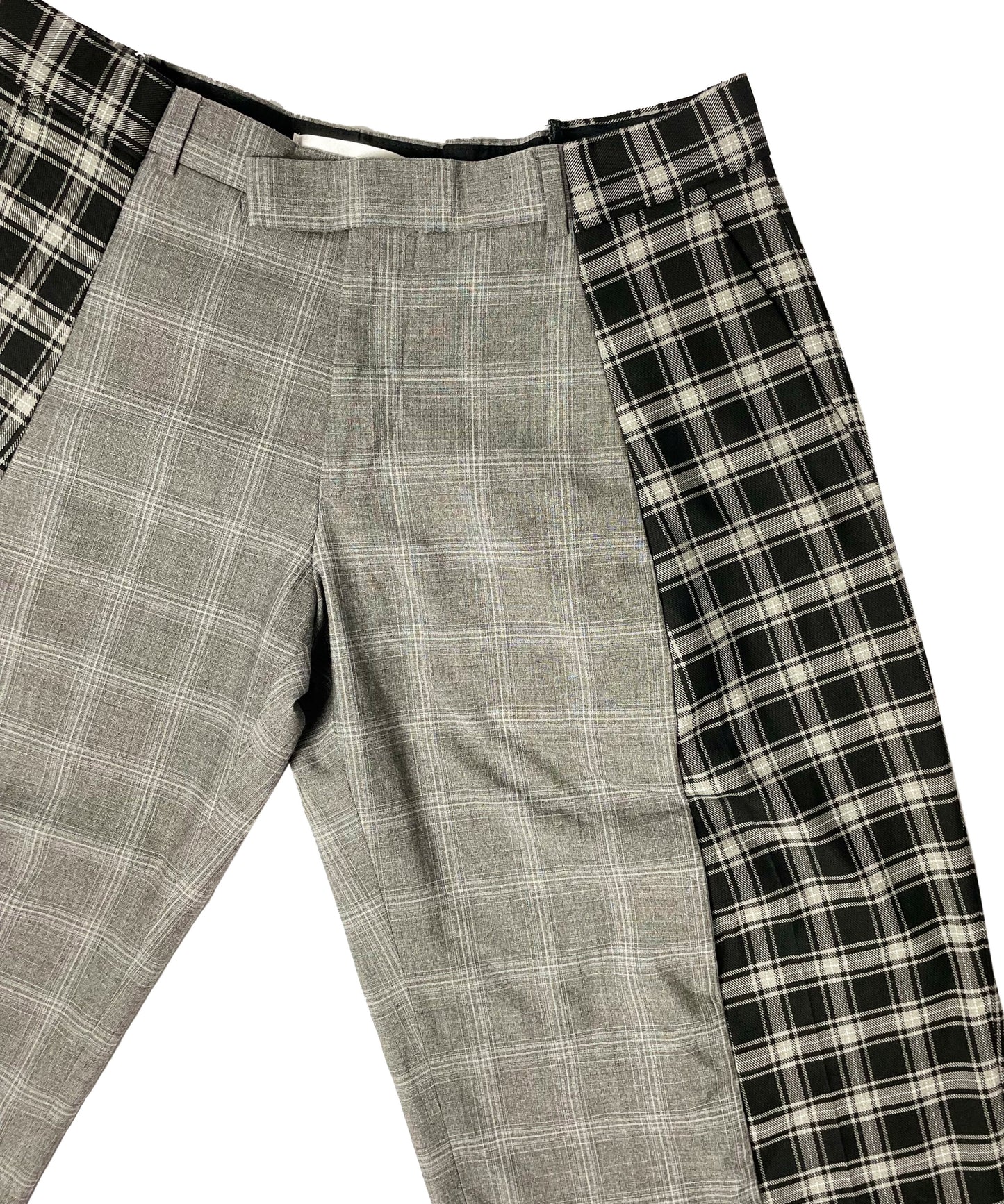 THE TWO TONE TARTAN GREY TROUSERS