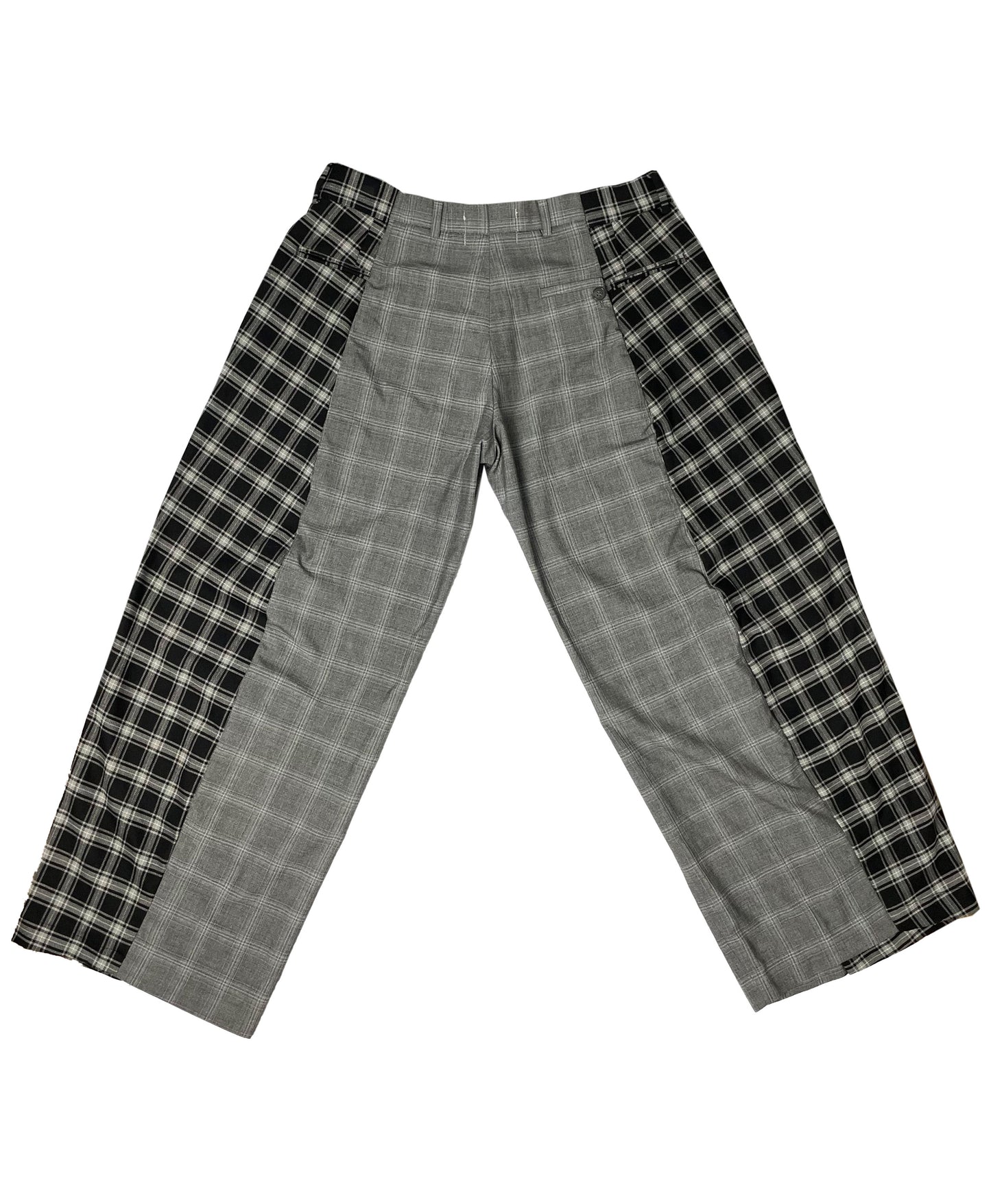 THE TWO TONE TARTAN GREY TROUSERS