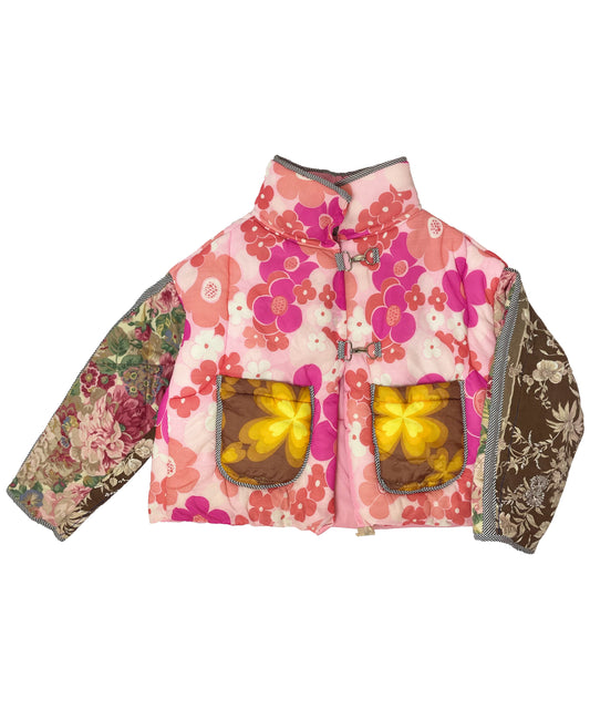 THE PUFFER PINK MIXED FLORAL