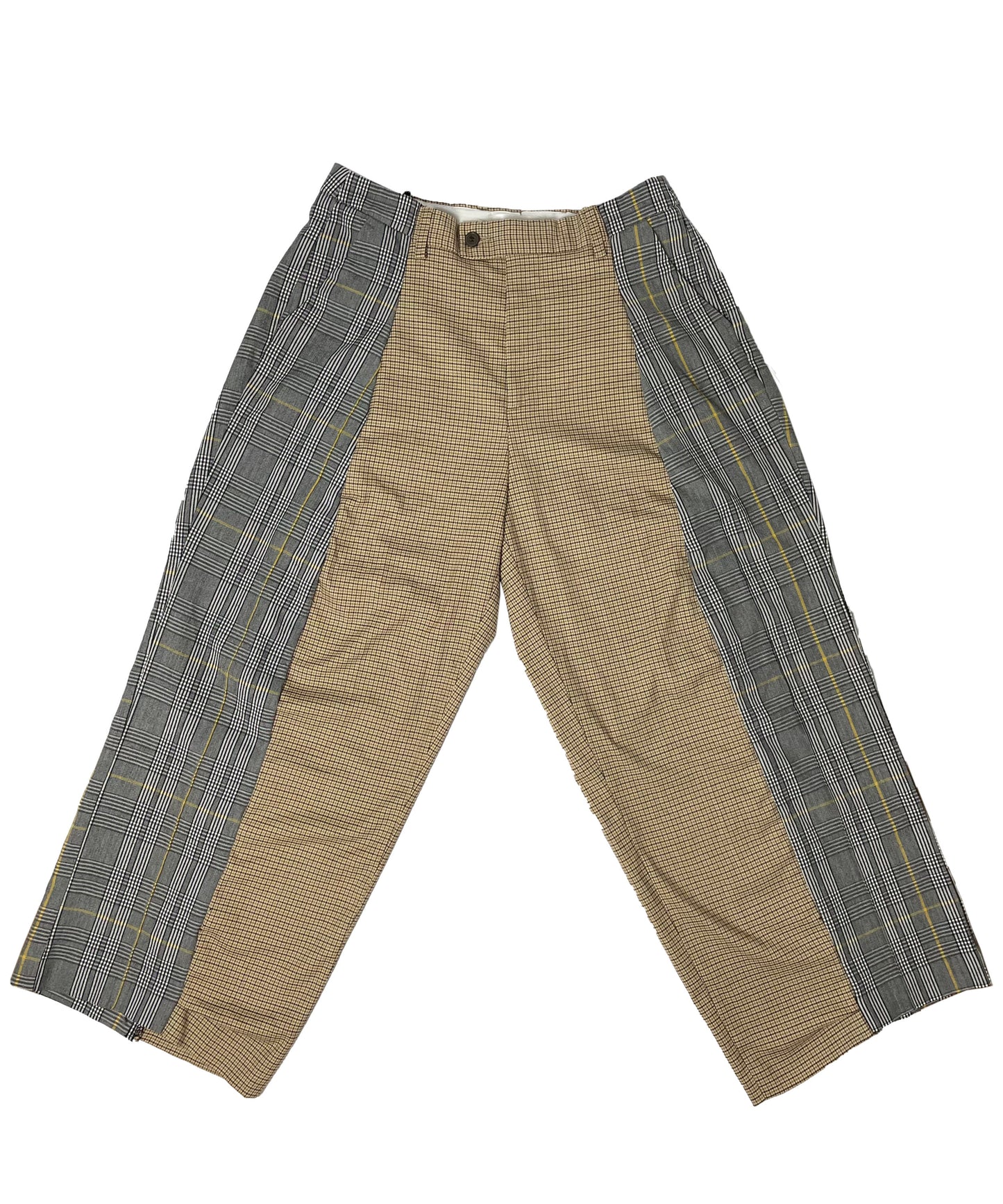 THE TWO TONE TARTAN BEIGE TROUSERS