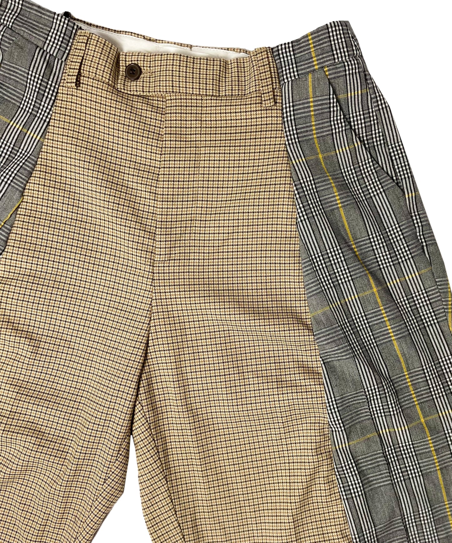 THE TWO TONE TARTAN BEIGE TROUSERS