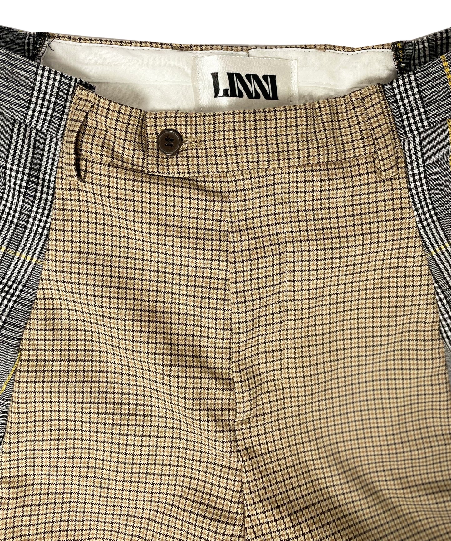 THE TWO TONE TARTAN BEIGE TROUSERS