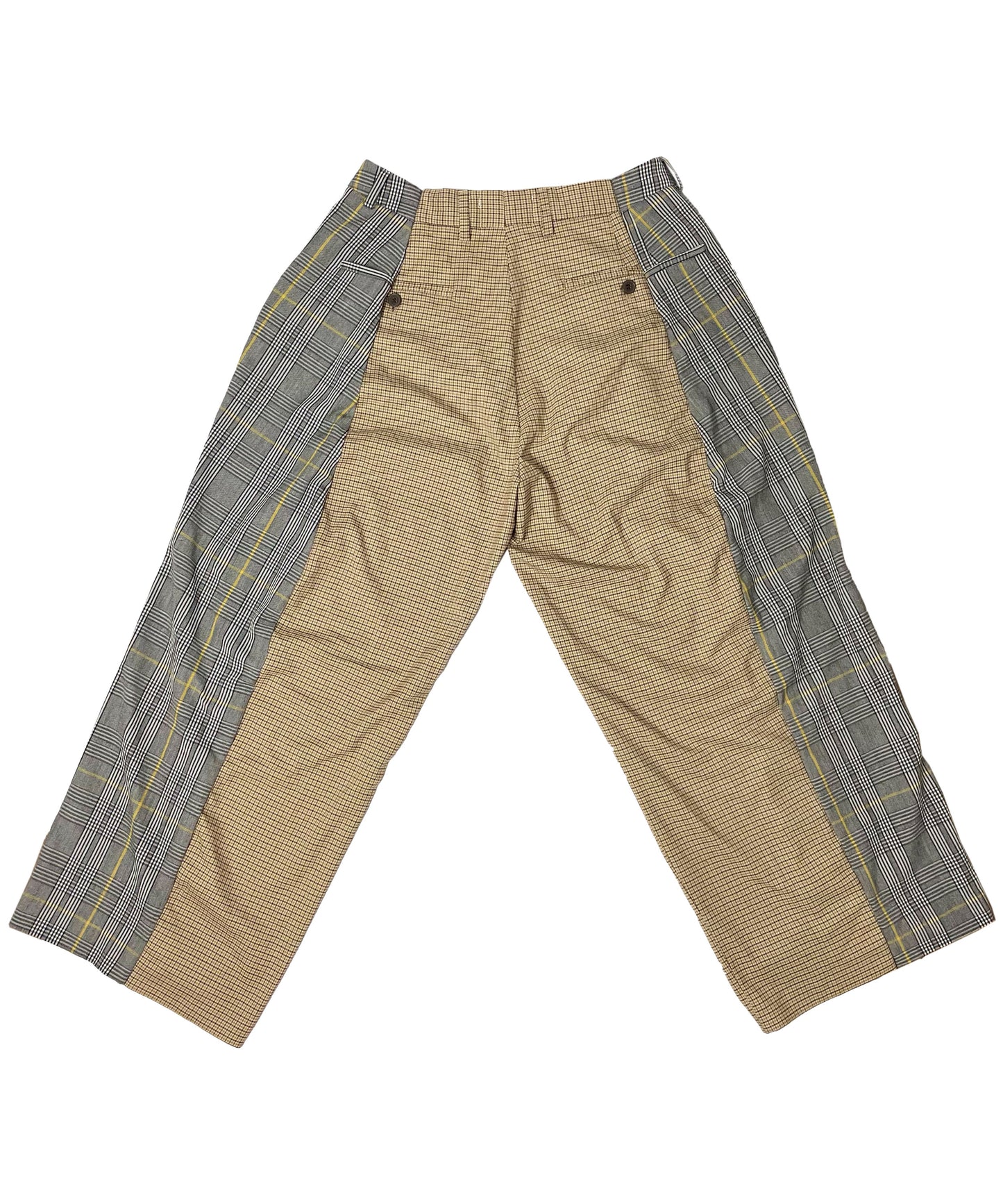 THE TWO TONE TARTAN BEIGE TROUSERS